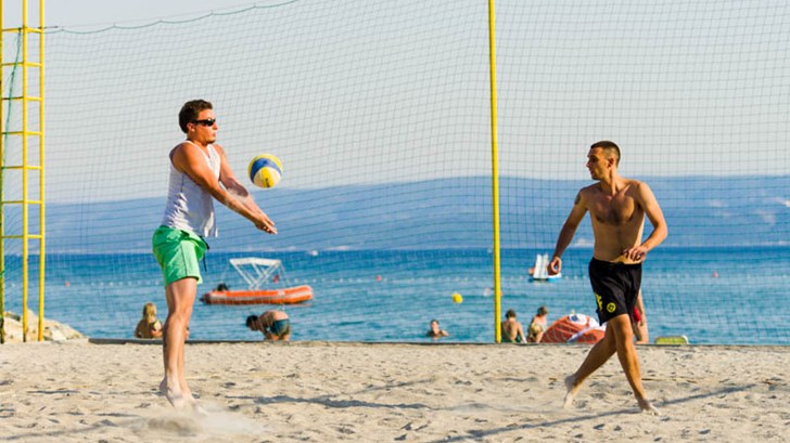 Beach volleyball at campsite Galeb